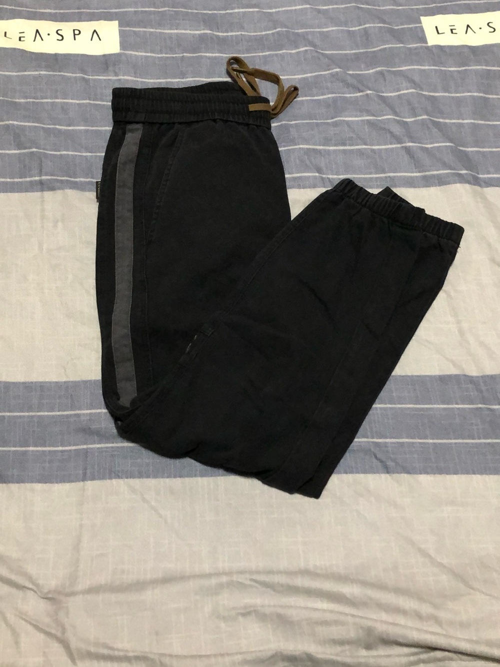 💎Men's Black Jogger Pants with Side Stripe